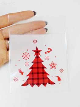 Geschenktütchen Weihnachtsbaum kariert